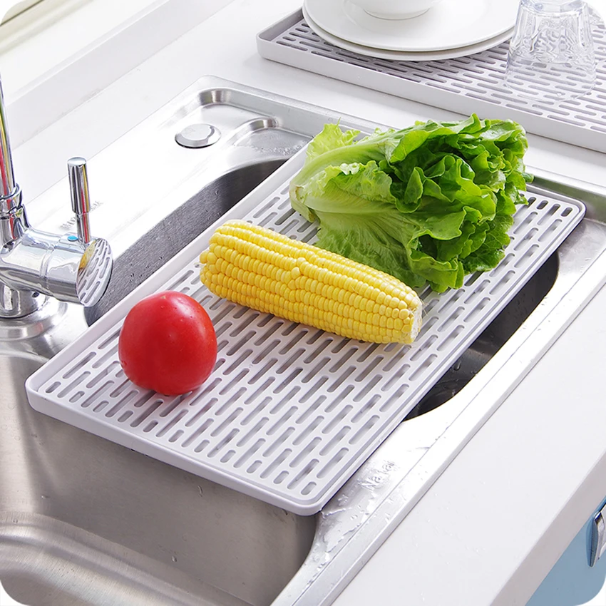 Cup Storage Trays Kitchen Organizer Double Layer Dish Tray Drainer Multi-functional Drying Rack for Fruit Vegetable Household | Дом и сад