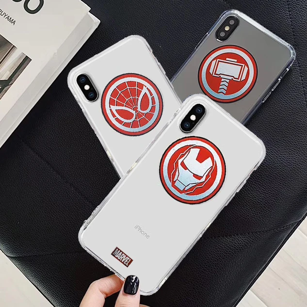 Чехол для iphone 6 7 8 6s X XS XR Plus чехол xs max 5 5S se с человеком-пауком Железным человеком |