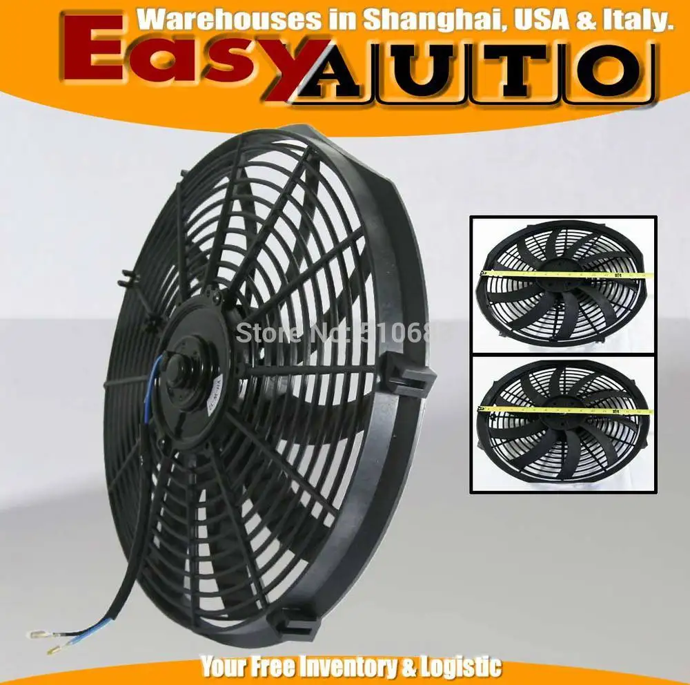 Универсальный вентилятор радиатора с монтажным комплектом 12 в 80 Вт 10 дюймов 14 16