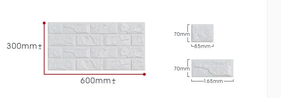 Красные 3D обои из пенополистирола 30x60 см безопасные для домашнего декора сделай