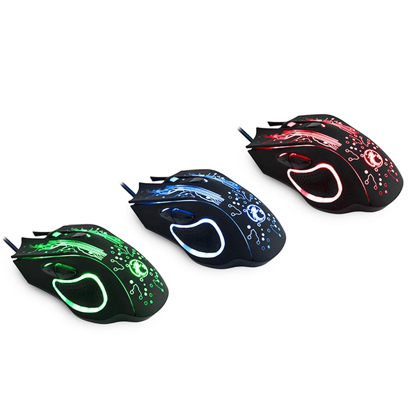 Проводная игровая мышь 6 кнопок красочный светодиодный светильник компьютерная