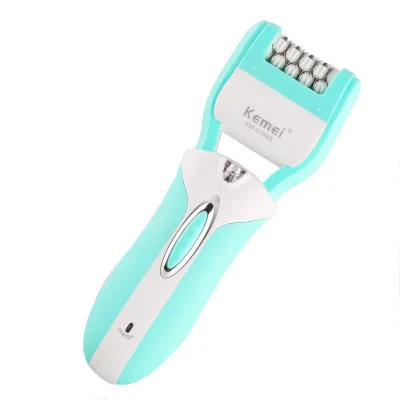 

3 in 1 Rechargeable Lady Epilator Electric Hair Removal Depilador Callus Dead Skin Remover Hair Shaver Foot Care Tool KM-6198B