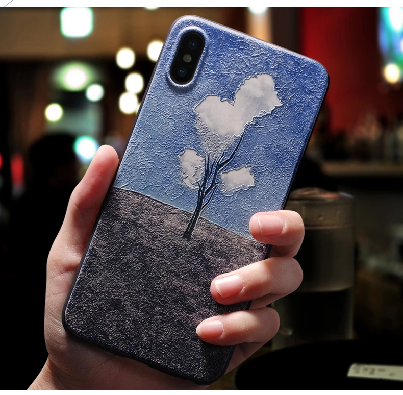 For iphone 11 Pro Max 7 8 7plus 8plus Case Cover For iphone X XS XR 7 8 6 s Plus Case For iphone xs max 5 5s se Case Black 3d