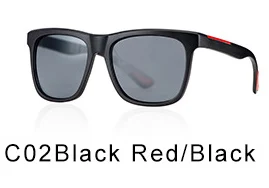 C2 Black Red Black SHAUNA, квадратные солнцезащитные очки, мужские, для вождения, солнцезащитные очки, классические, женские, оттенки, спортивные очки, UV400, Gafas De Sol - Цвет линз: C2 Black Red Black