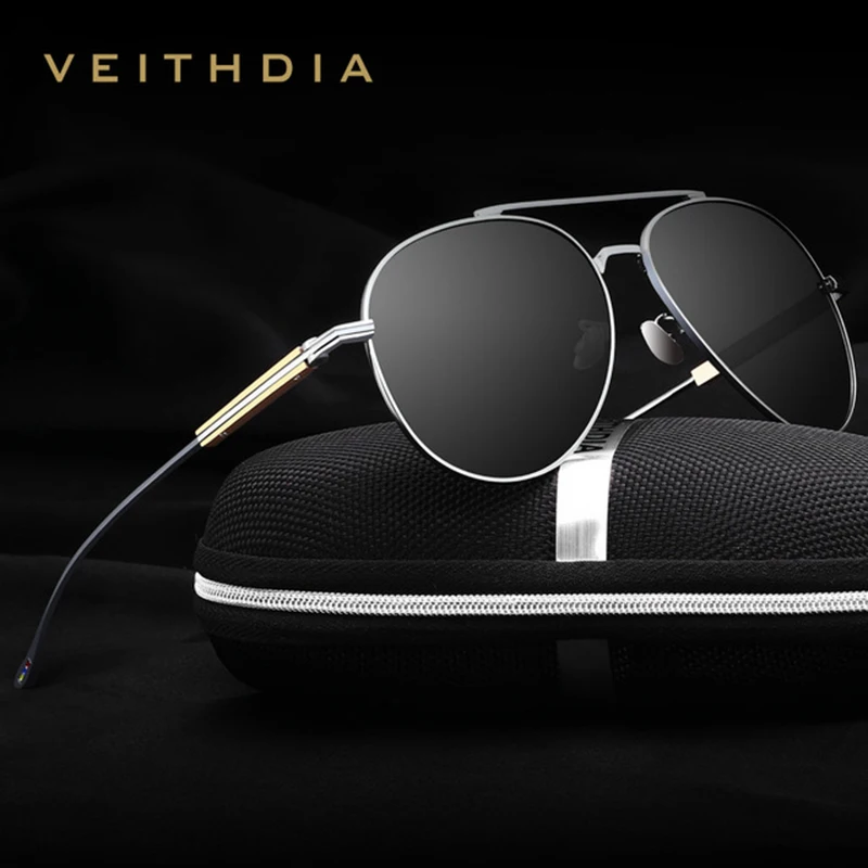 Солнцезащитные очки авиаторы VEITHDIA винтажные брендовые дизайнерские с