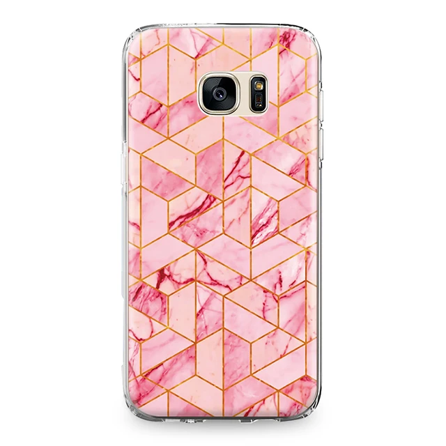3118 Золотой боковая неправильный многоугольник чехол под мрамор для samsung Galaxy S4 S5 S6 S7 край S8 S9 S10 плюс S10e Note 4 5 8 9 ТПУ чехол для телефона - Цвет: 3118