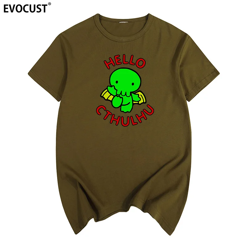 

Hello Cthulhu Summer print T-shirt Cotton Men T shirt New women TEE