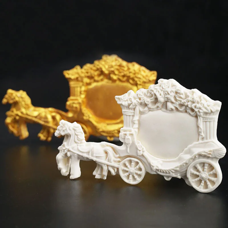 Форма для каретки Золушки помадки торта конфеты|decorative mouldings|silicone mold candycake decorating