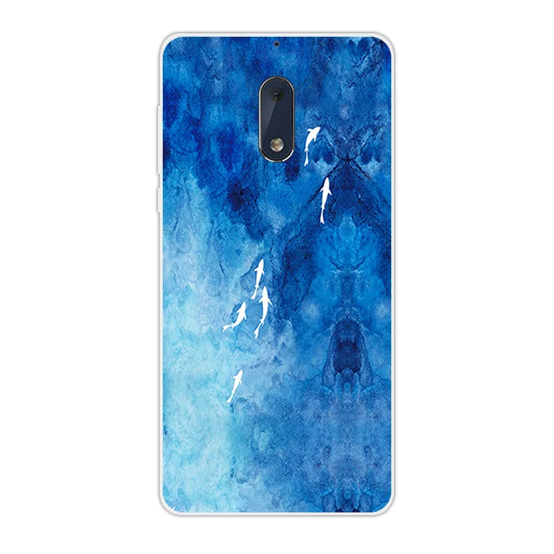 Силиконовый чехол для Nokia 6 шесть мрачных чехлов Nokia6 5 дюймов сумка мобильного