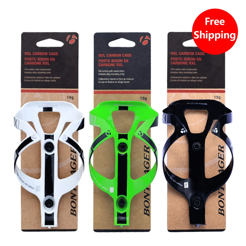 Carbon Water Bottle Cage Green White 