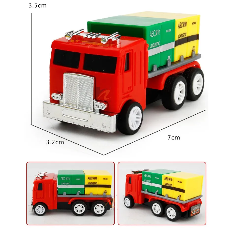 16Pcs Vehicles Assorted Construction Raced Car Model Toy Set Racing Trucks Tractors Excavators Pocket Toys for Boy Can Swing |