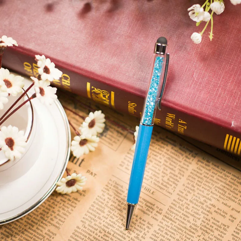 10 цветов на выбор цветная шариковая ручка с емкостным сенсорным кристаллом