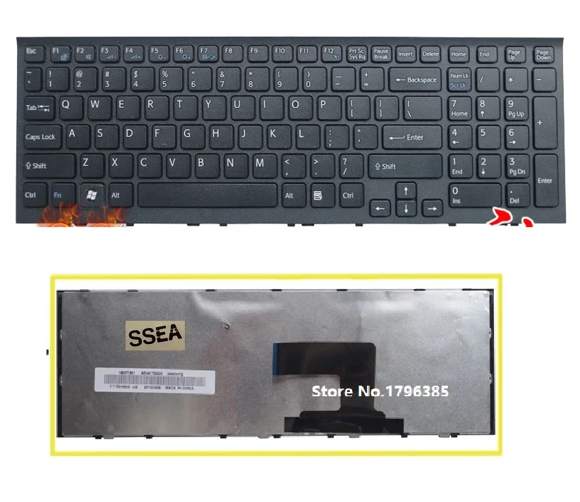 

SSEA New US Keyboard Black For Sony VPC-EH VPCEH Series Laptop Keyboard