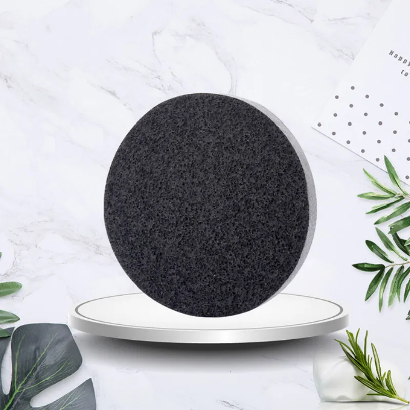 4 шт натуральных волокон древесины лице Puff очищения губка для мытья Exfoliator Очищающий Губка слоеного умывания