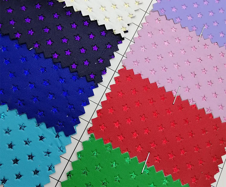 Lychee Life блестящая форма пентаграммы кожа ткань PU 29x21 см Ткань DIY ручной работы швейная ткань аксессуары поставки