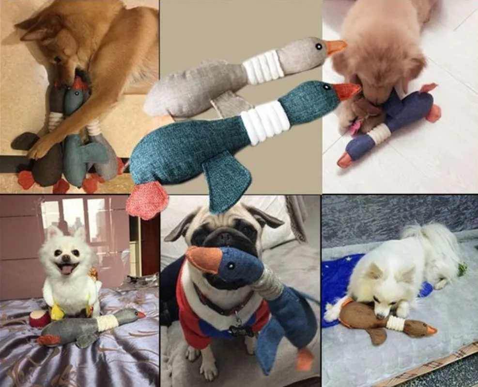 ANSINPARK lovely cat cat dog dog chew toy animal toy stuffed animal squirrel bite cloth fabric cartoon wild goose squeak toy j66