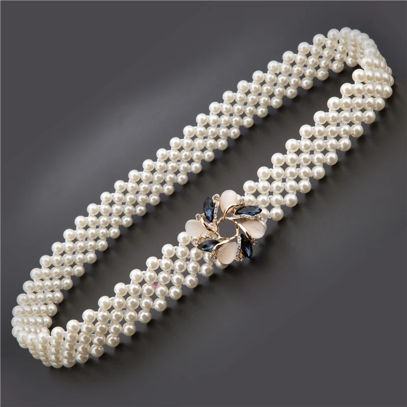 Новые модные маленькие золотые пряжки с инкрустацией стразами жемчужные