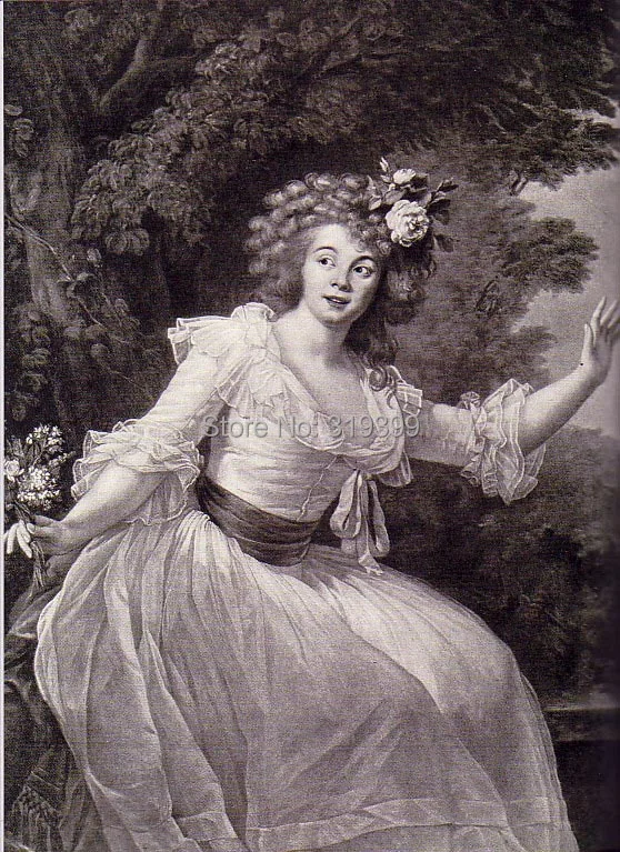 

Portrait-of-french-actress-louise-rosalie-dugazon-1787 by Louise elisжет Vigee Le Brown, картина маслом ручной работы