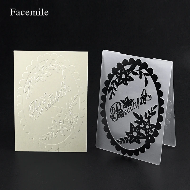 Facemile 1 шт пластиковая папка шаблонов для тиснения для скрапбукинга фотоальбом бумажная карта ремесло открытка изготовление свадебного украшения