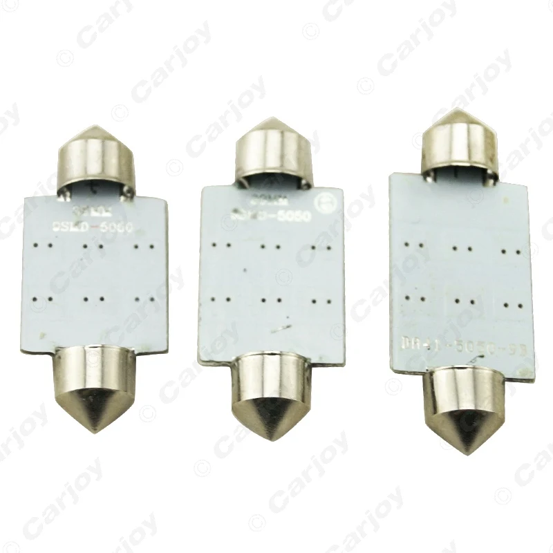 LEEWA 50 шт. белый 36 мм 39 41 9SMD 5050 Автомобильный светодиодный светильник s Festoon Dome 12 В #