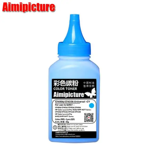 CF410A CF410 CF411A 411A CF412A 412A CF413A 1 цвет бутылки порошок для электростатической печати для hp M452 452 M477 M477fnw M477fdn M477fdw 40 г/флакон - Цвет: CF411A