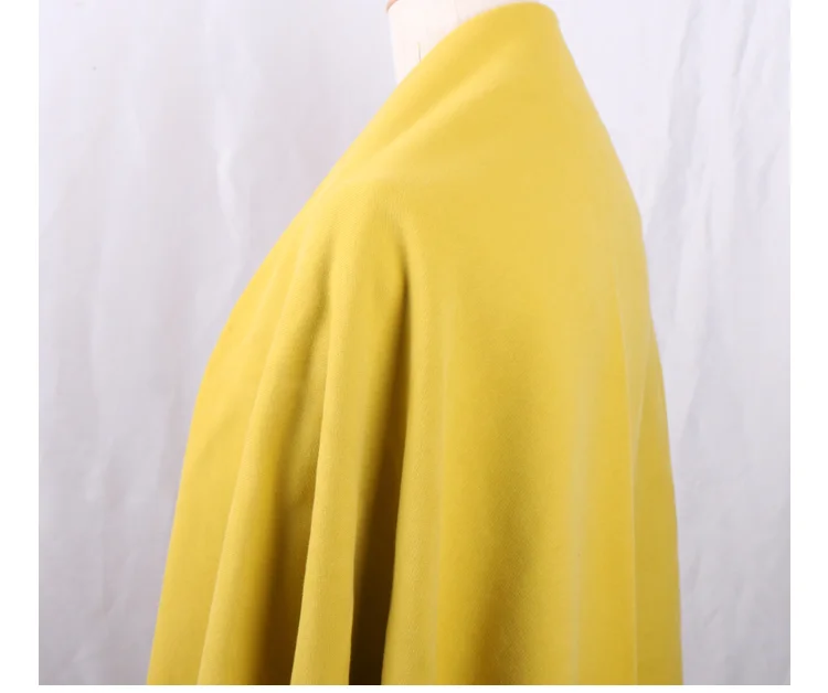Yellow Осенний плотный свитер из хлопка с отшлифованным ворсом, не растягивается - Цвет: Yellow