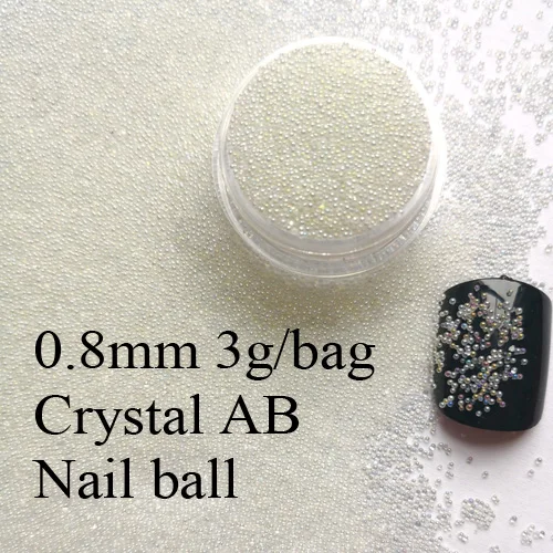 AB 0.8mm 3g SS3 1,1 мм 0,8 мм прозрачный кристалл AB Chaton дизайн ногтей стекло горный хрусталь микро Маникюр украшения крошечные мини Стразы с плоской обратной поверхностью - Цвет: AB 0.8mm 3g