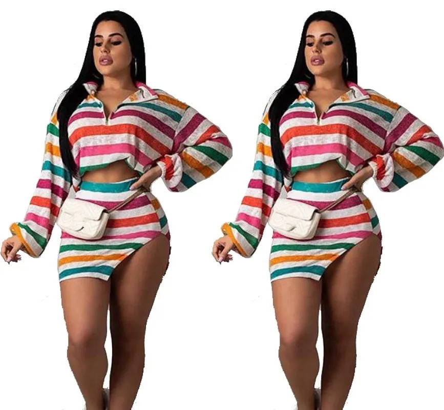 Женский комплект из 2 предметов с длинными рукавами летние топы и юбка одежды