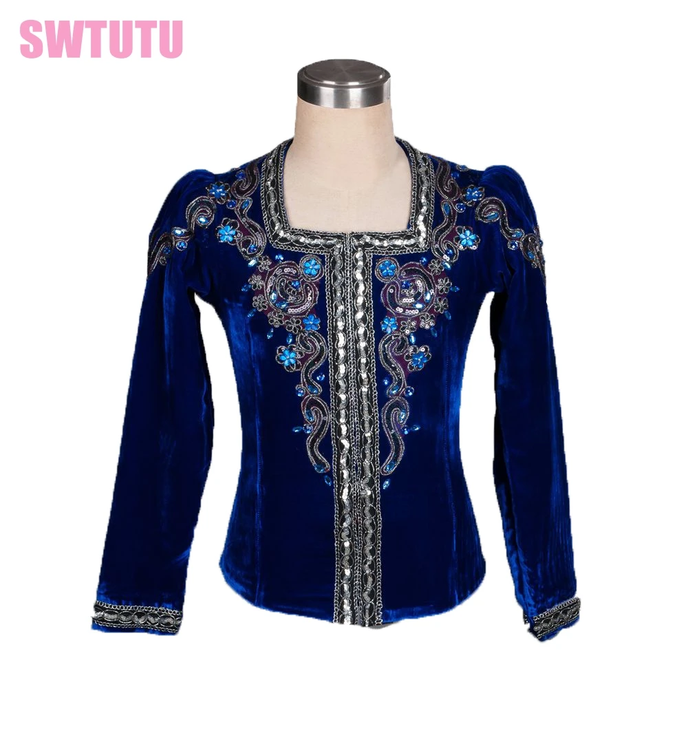 Балетный мужской топ темно-синего цвета балетный Топ для мальчиков пиджак