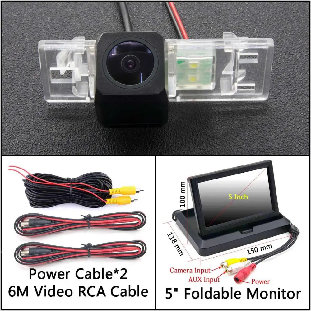 Cam N 5 inch Fold Full HD резервная камера заднего вида для peugeot 407 406 coupe 106 1007 3D хэтчбек 307 308 2D Coupe автомобильный парковочный ЖК-зеркальный монитор - Название цвета: Cam N 5 inch Fold