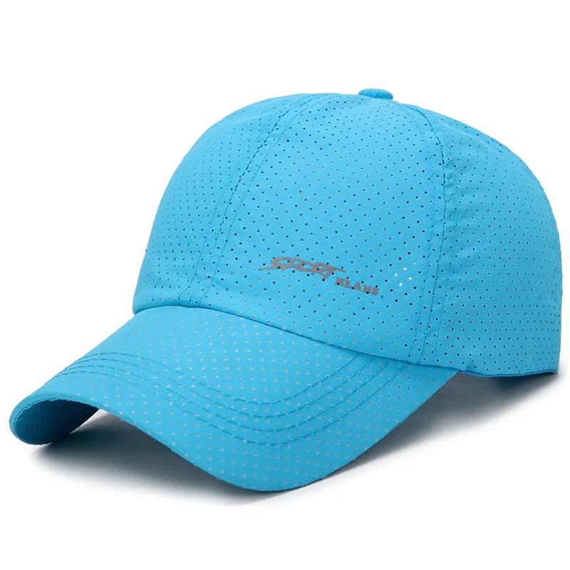 Бейсболка Snapback однотонная быстросохнущая дышащая сетчатая солнцезащитная Кепка