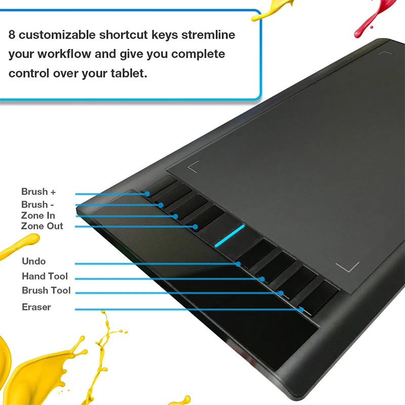 Ugee M708 цифровые графические планшеты для рисования 10*6 дюймов графический планшет