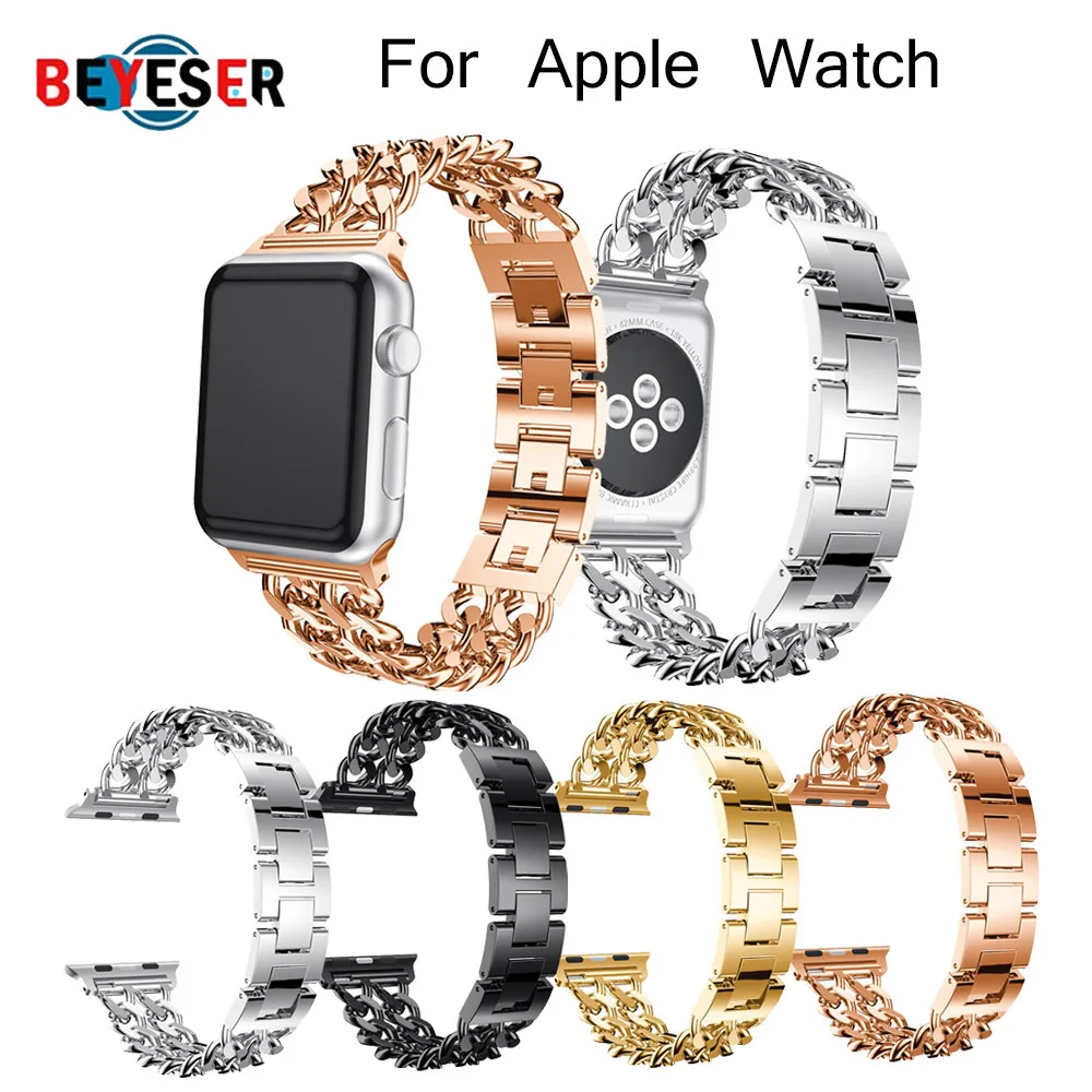 Ремешок металлический для Apple Watch band 42 мм 40 38 стальной браслет наручных часов Series