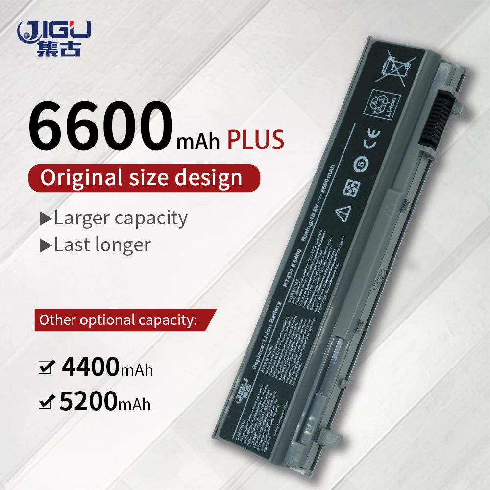 JIGU Silver 6 Cells Laptop Battery FOR DELL Latitude E6400 E6410 E6500 E6510 1M215 312-0754 451-10583 4P887 C719R DFNCH