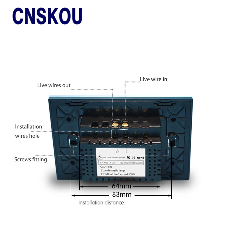 Cnskou US/AU 3 комплекта 2 варианта Стандартный AC110V/220 В настенный светильник сенсорный