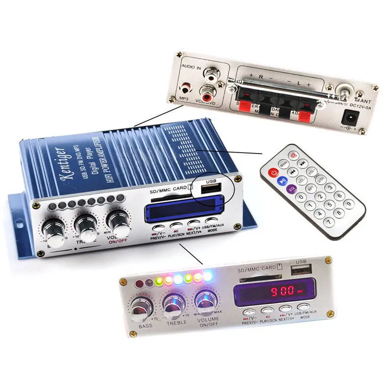 Новый 2ch 200 Вт Мощность Мини HiFi аудио стерео усилитель Усилители домашние для Ipod