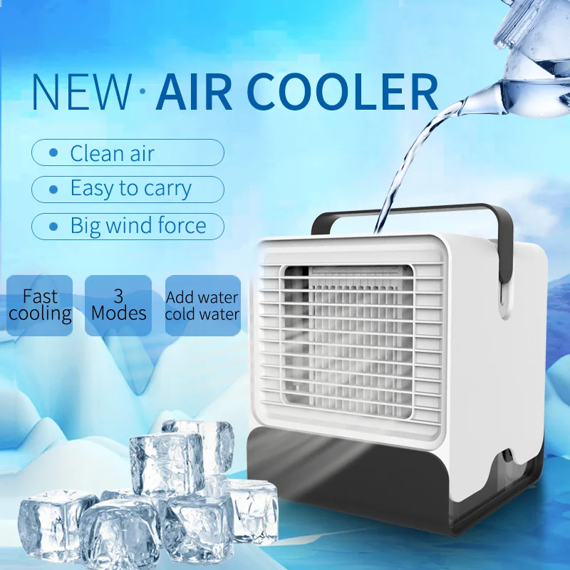 Портативный Кондиционер USB мини вентилятор увлажняюший очиститель Красочный