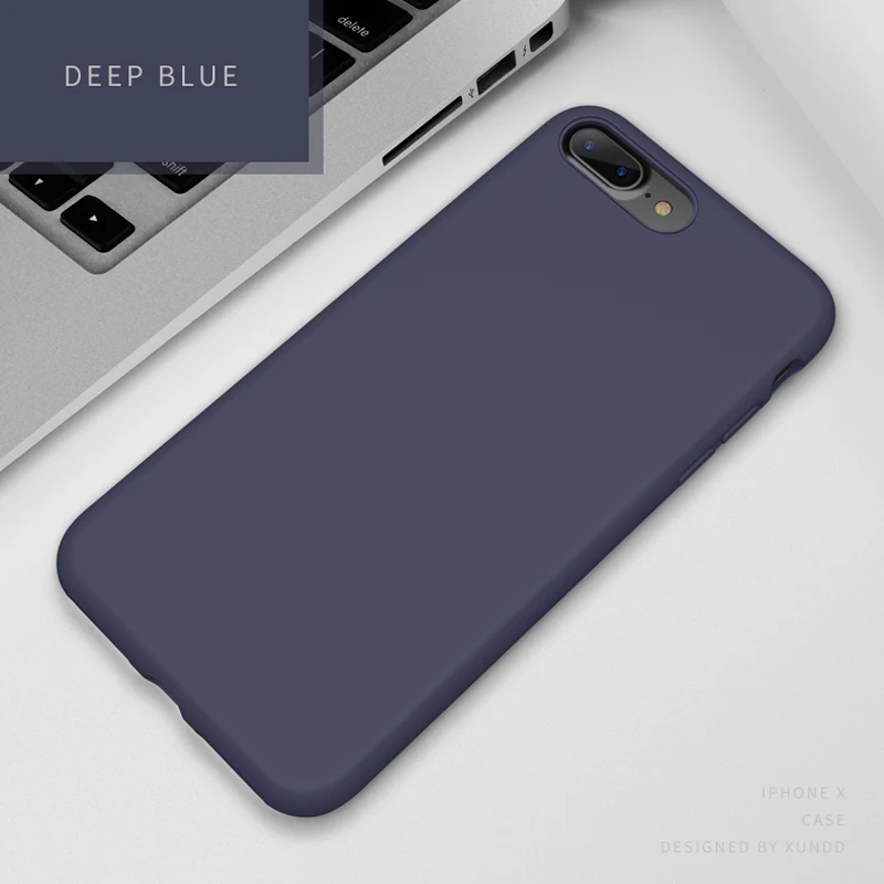 Горячая Распродажа чехол для iPhone 7 8 Plus, Xundd Мягкий Жидкий Силиконовый противоударный защитный чехол для iPhone 7 7plus X 8 чехол для телефона capa