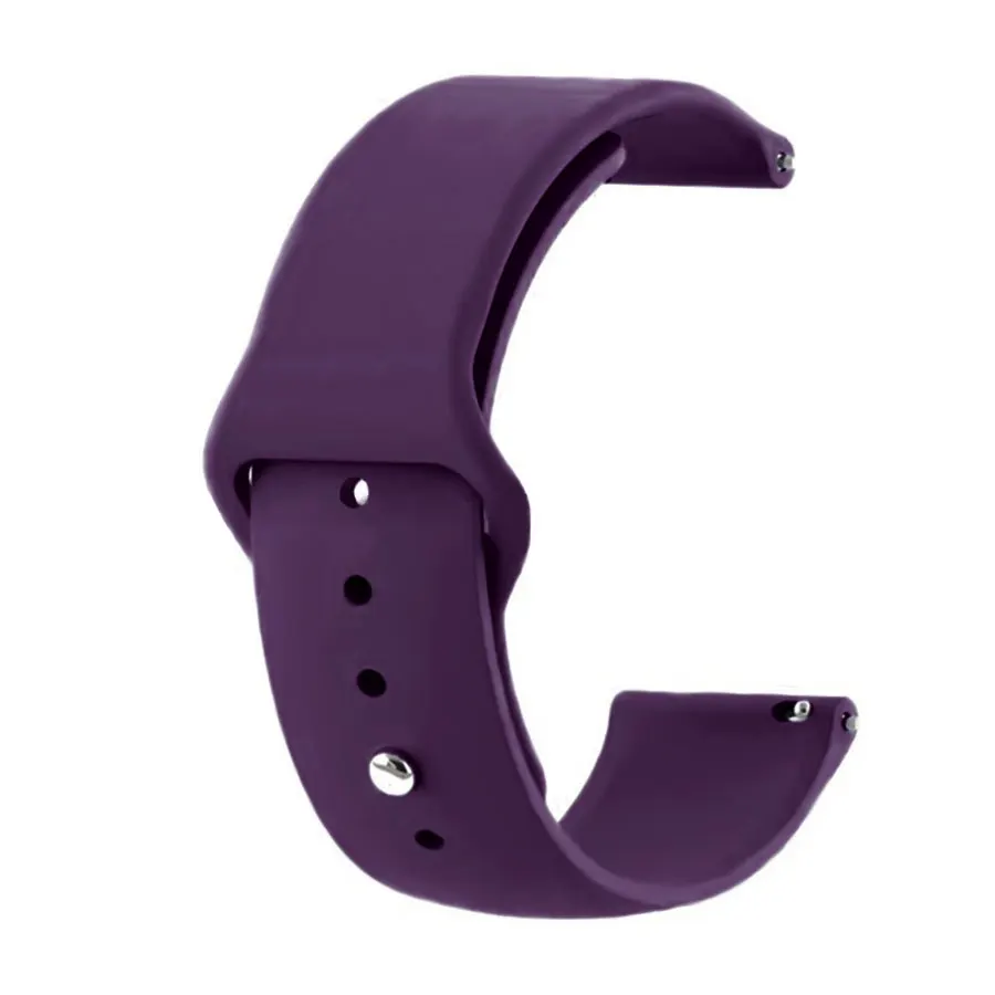Purple Яркие силиконовые часы ремешок для samsung Шестерни S3 HUAWEI Smartwatch/20 мм/22 мм ТПУ спортивные ремешки Браслет для смарт-браслета AMAZFIT - Цвет ремешка: Purple