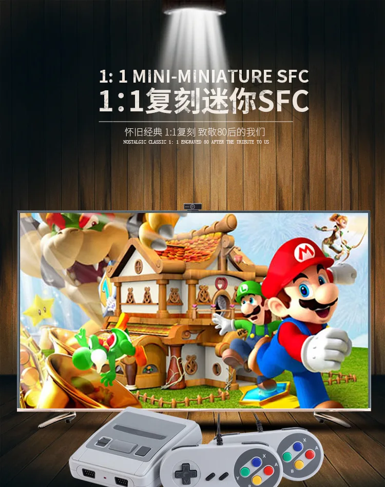 8 бит супер мини HDMI семейный ТВ SNES Видео игровая консоль Ретро Классический HDMI HD выход ТВ Портативный игровой плеер встроенный 621 игр