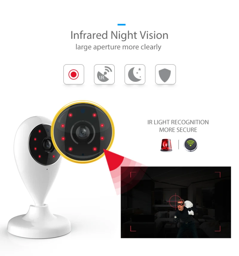 Смарт мини аудио видео Камара CCTV Wifi 720P Домашняя безопасность ip-камера Беспроводная няня ночное видение ИК Mi Cam детский монитор