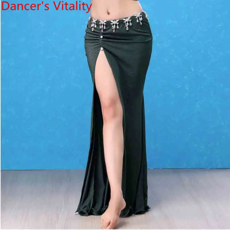 Skirt Shorts No Belt Зимний модный костюм для танца живота восточные Индийские танцы с вырезами из бисера длинная юбка для женщин леди девушки танец живота одежда - Цвет: Skirt Shorts No Belt