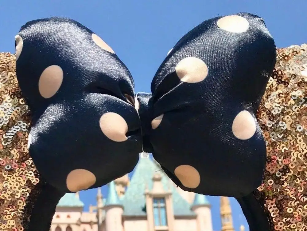 Disney парки фиолетовый зелье радужные носовой СТРАЗА уши Минни Маус повязка на