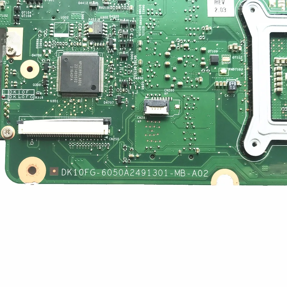 Материнская плата для ноутбука Toshiba L850 L855 материнская V000275060 6050A2491301 HD7670M/2 ГБ PGA989 HM76
