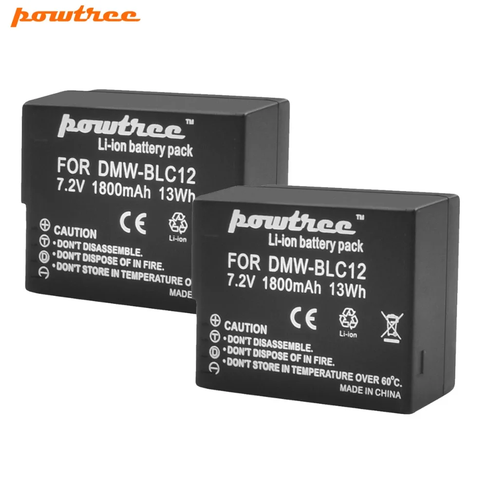 2 упаковки 7 В 1800 мАч DMW-BLC12 литий-ионная батарея для камеры Panasonic FZ1000 FZ200 FZ300 G5 G6 G7 GH2