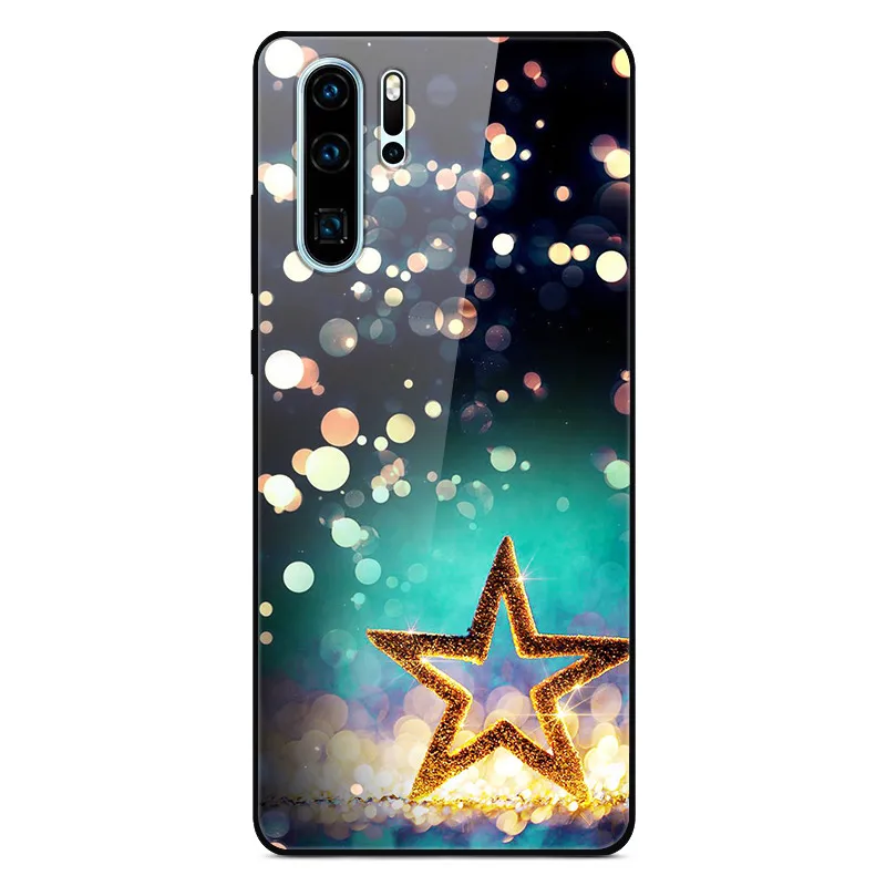 15 Чехол для huawei P30 Pro, Жесткий Чехол из закаленного стекла, силиконовая мягкая рамка, разноцветный чехол для телефона huawei P30Pro P 30 P30, чехол - Цвет: 15