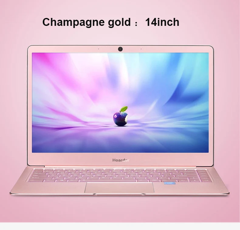 Champagne Gold-14 Металлический корпус 13,3/14 дюймов с клавиатура с подсветкой игровой ноутбук 8G Оперативная память 1 ТБ 512 г 256 г 128G M.2 SSD Тетрадь компьютер ips FHD Нетбуки - Цвет: Champagne Gold-14