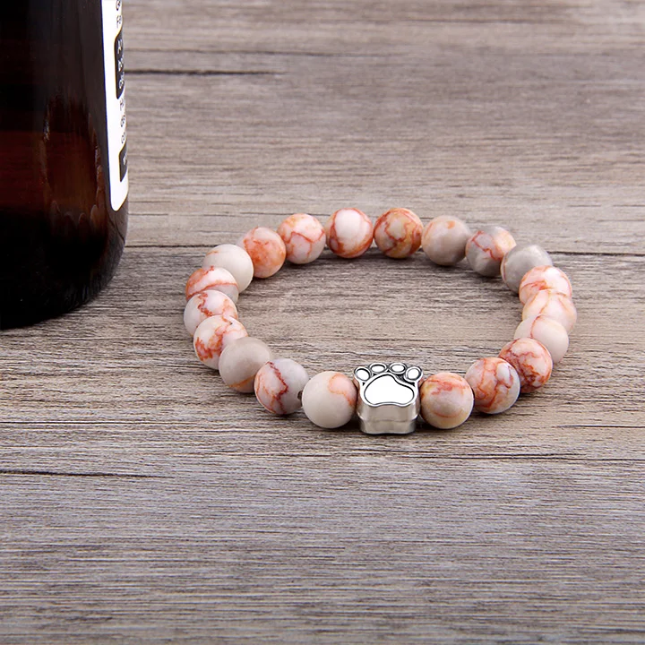 8 мм браслет медведь пары Женские Классические собака кошка подвеска лапа