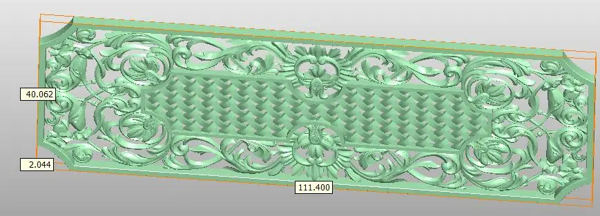 Декоративная рамка детали для мебели 3D модель рельефный станок с ЧПУ гравировка