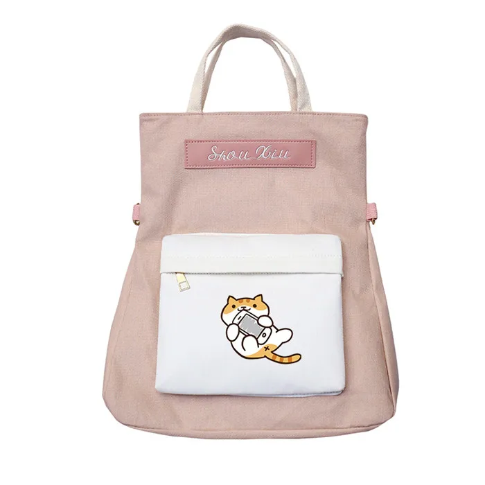 13 Милый домашний женский рюкзак Neko Atsume Kawaii Cat, милые сумки через плечо, розовые сумки на плечо, холщовые школьные сумки, рюкзак - Цвет: 13